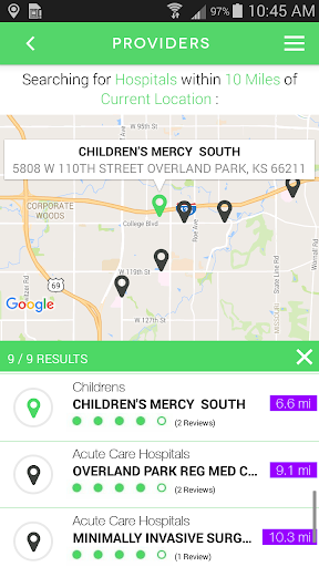 Android application myCuratio screenshort
