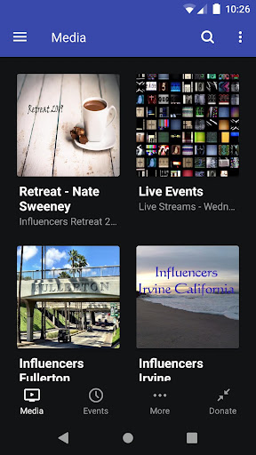 Android application Influencers OC screenshort