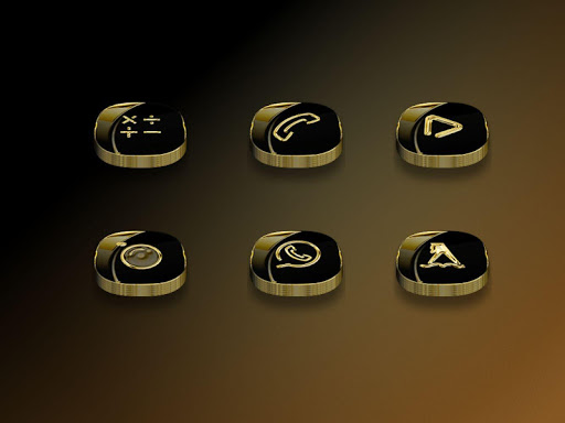 3D Gold theme icons custom uhd Screen 3