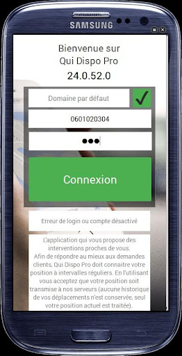 Android application Qui Dispo Pro screenshort