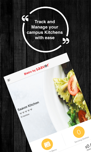 Android application Saavor Bistro screenshort