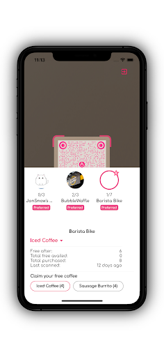 Android application Cuppa - Coffee Loyalty App screenshort