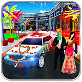 Bridal Limo Car & Wedding Bus 3d icon