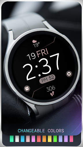 Digital Black v4 watch face Screen 3