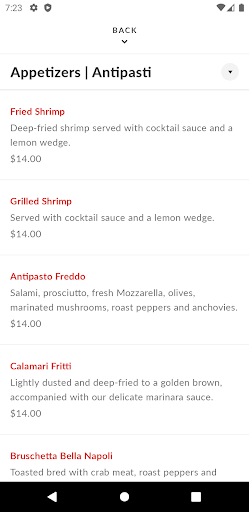 Bella Napoli Restaurant Screenshot 3 - AppWisp.com