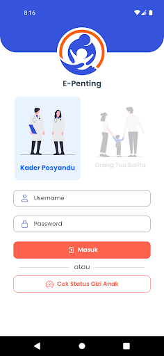Android application E-Penting Kota Bandung screenshort