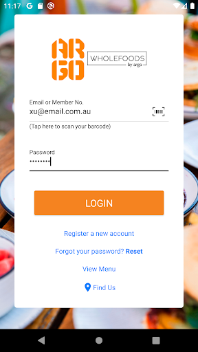 Android application Argo Rewards screenshort