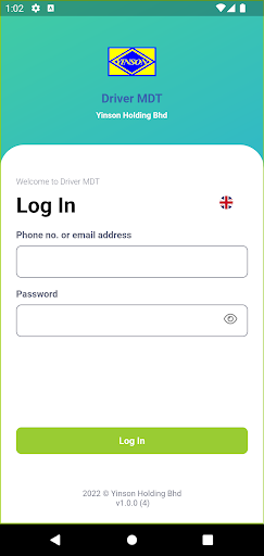 Android application Yinson Driver App screenshort