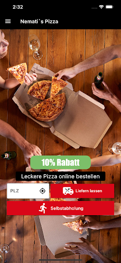 Android application Nemati`s Pizza screenshort