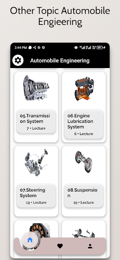 Automobile Engineering App Screen 3