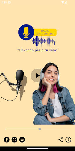 Android application RADIO HOPE ON LINE screenshort
