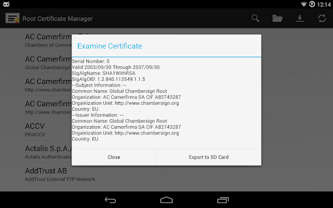 Root Certificate Manager(ROOT)