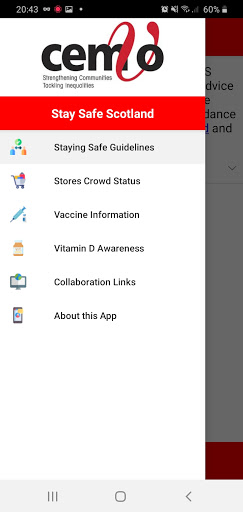 Android application Stay Safe Scotland screenshort