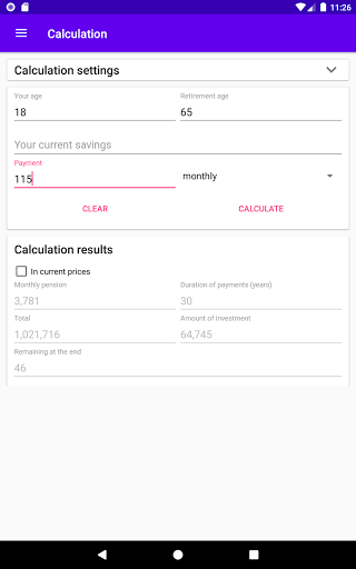 Retirement calculator 3