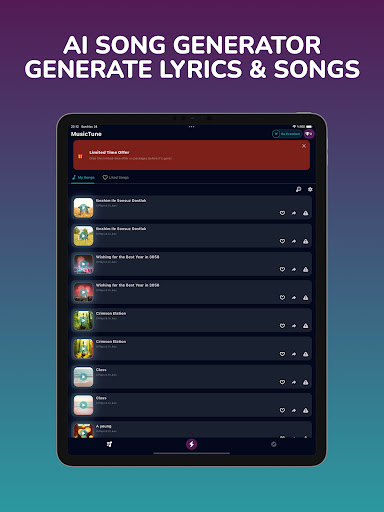 MusicTune AI - Song Generator Screenshot
