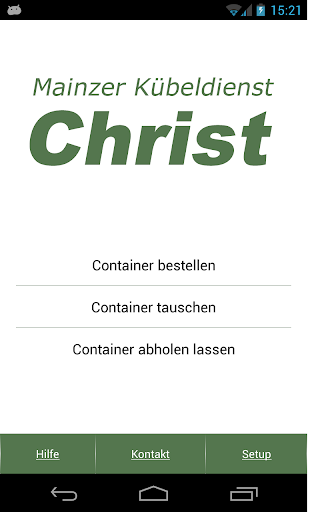 Android application Mainzer Kübeldienst Christ screenshort