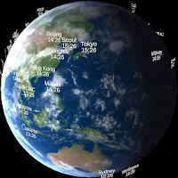 World Time Globe 世界時計地球儀