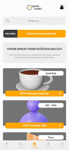 Android application GraphMarkt - Borsa Hisse Yorum screenshort