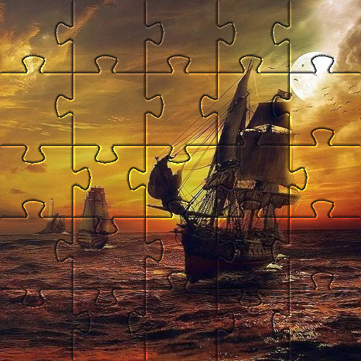 Pirate jigsaw puzzles games logo