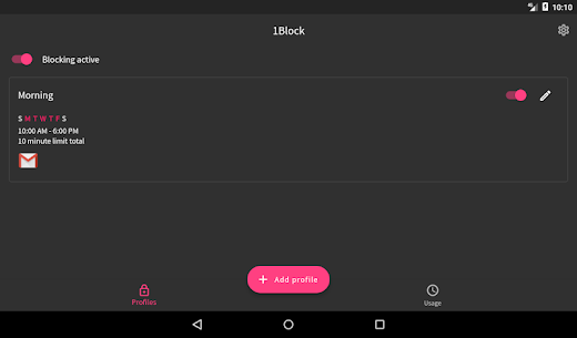 1Block – no ads app timer and device usage Mod 5