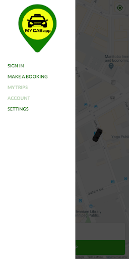 Android application MY CAB app Winnipeg screenshort