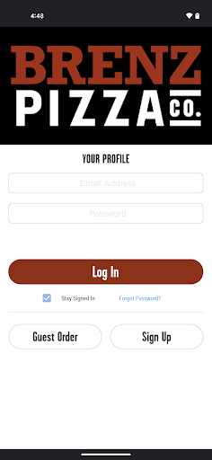 Android application Brenz Pizza Co screenshort