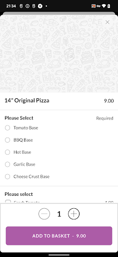 Amigos Pizza Screen 2