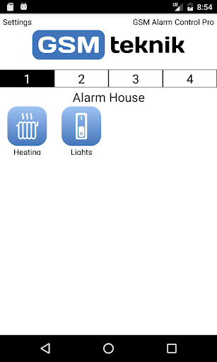 Android application GSM Alarm Control PRO screenshort