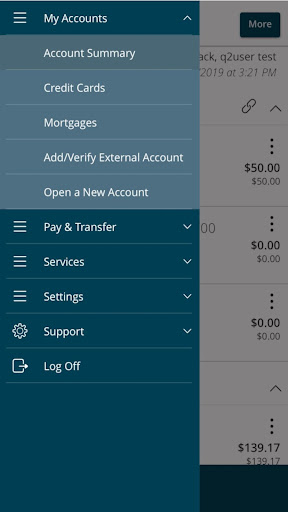 Nuvision Credit Union Banking Screen 2