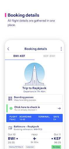 Screenshot of Icelandair