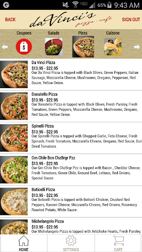 Da Vincis Pizza Cafe Screen 3