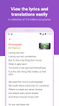 screenshot of Letras - Song lyrics