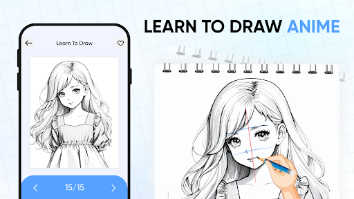 Android application Learn To Draw Anime screenshort