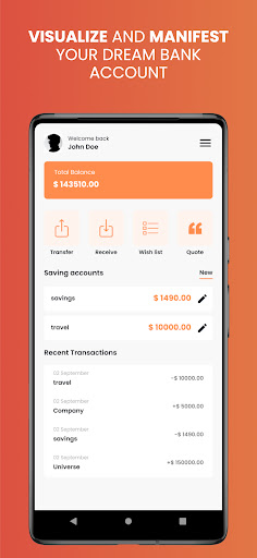 Android application Bank of the Universe screenshort