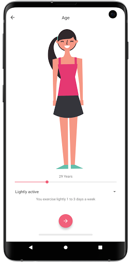 Ideal Weight BMI/BMR Stats Screen 2