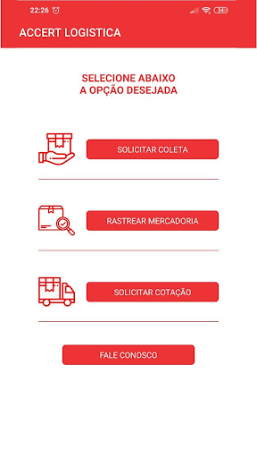 Android application Accert Transportes screenshort
