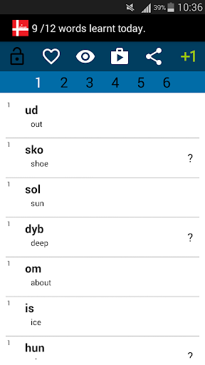 Android application Beginner Danish screenshort