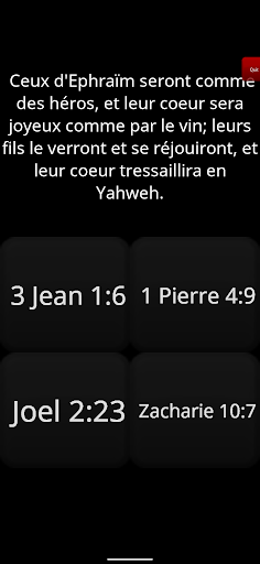 Android application Quiz biblique en français screenshort
