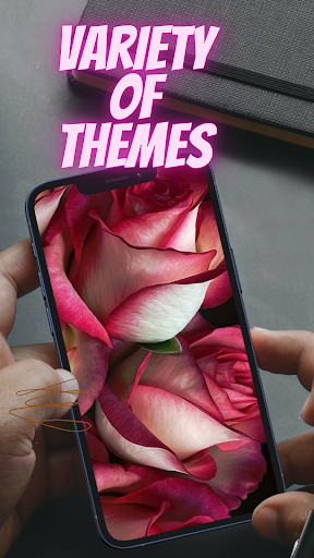 Android application Flower wallpaper live rose HD screenshort