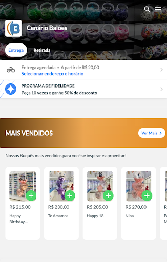 Cenário Balões Delivery Screen 3