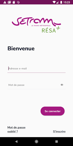Android application Setram Résa+ screenshort