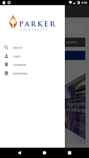 Android application Parker University Library screenshort