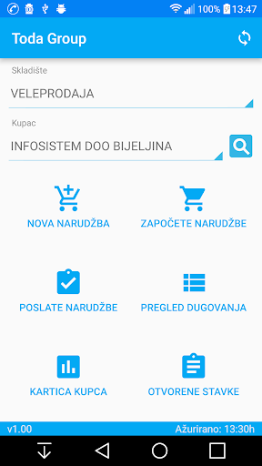 Android application Toda Group screenshort