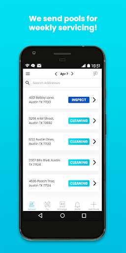 Android application HiredHelpr - Pool Service screenshort