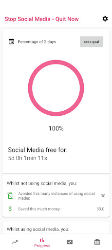 Android application Stop Social Media - Quit Now screenshort