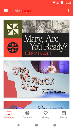 Android application ZEAL Church App screenshort