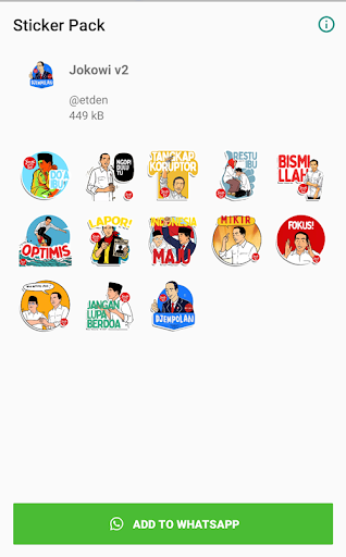 Jokowi Sticker for Whatsapp ve Screen 2