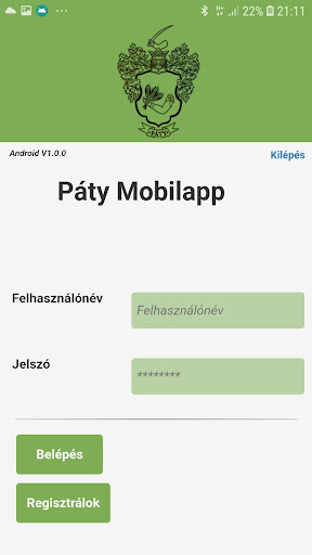Android application PátyApp - Páty közösségi alkal screenshort