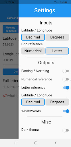 Lat Long to OSGB Grid Screen 3