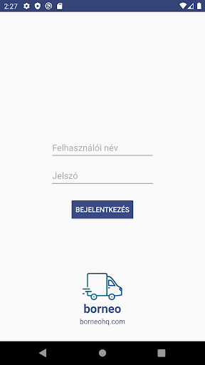 Android application Borneo - fuvarozás hatékonyan screenshort